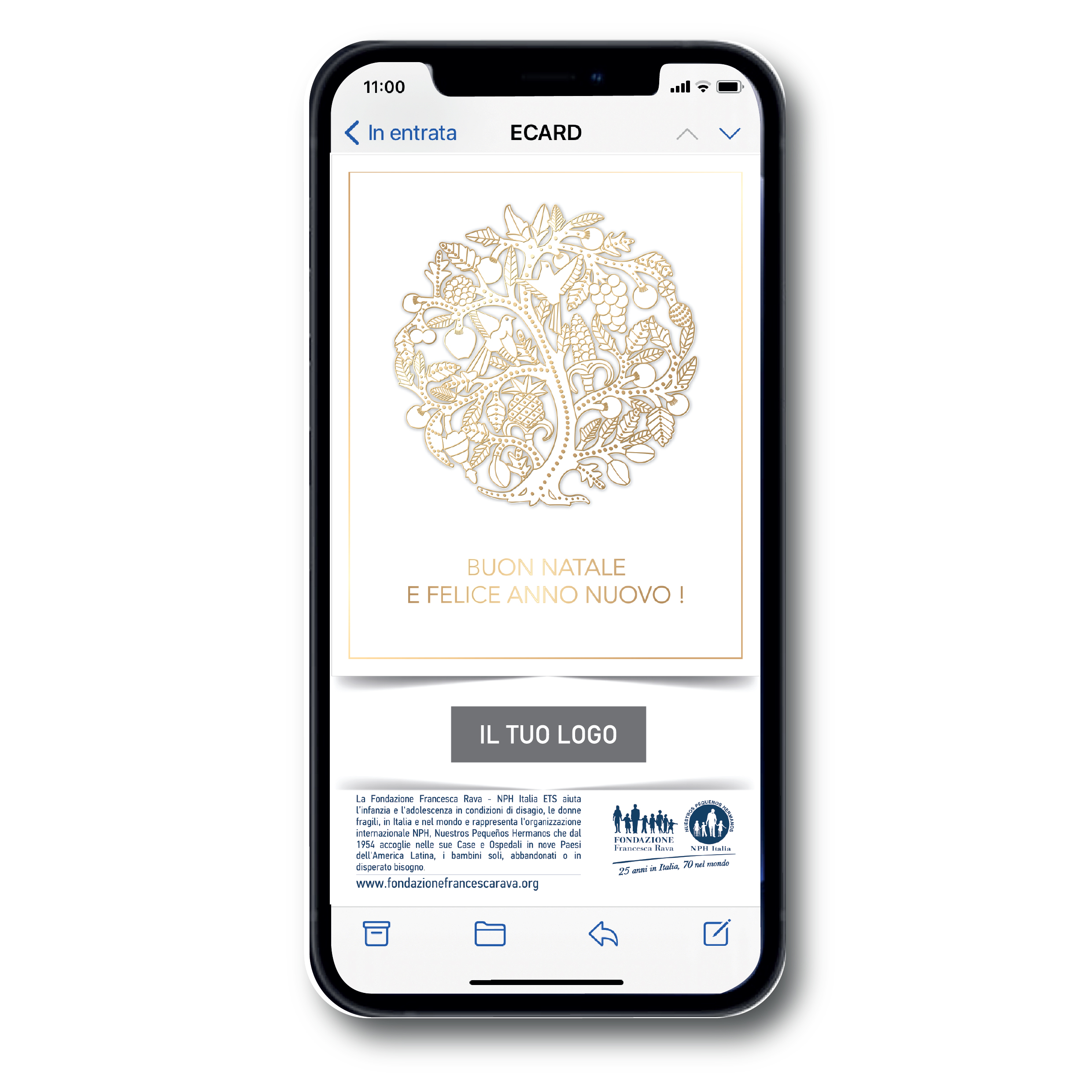 E-CARD A/1 BIANCO ORO