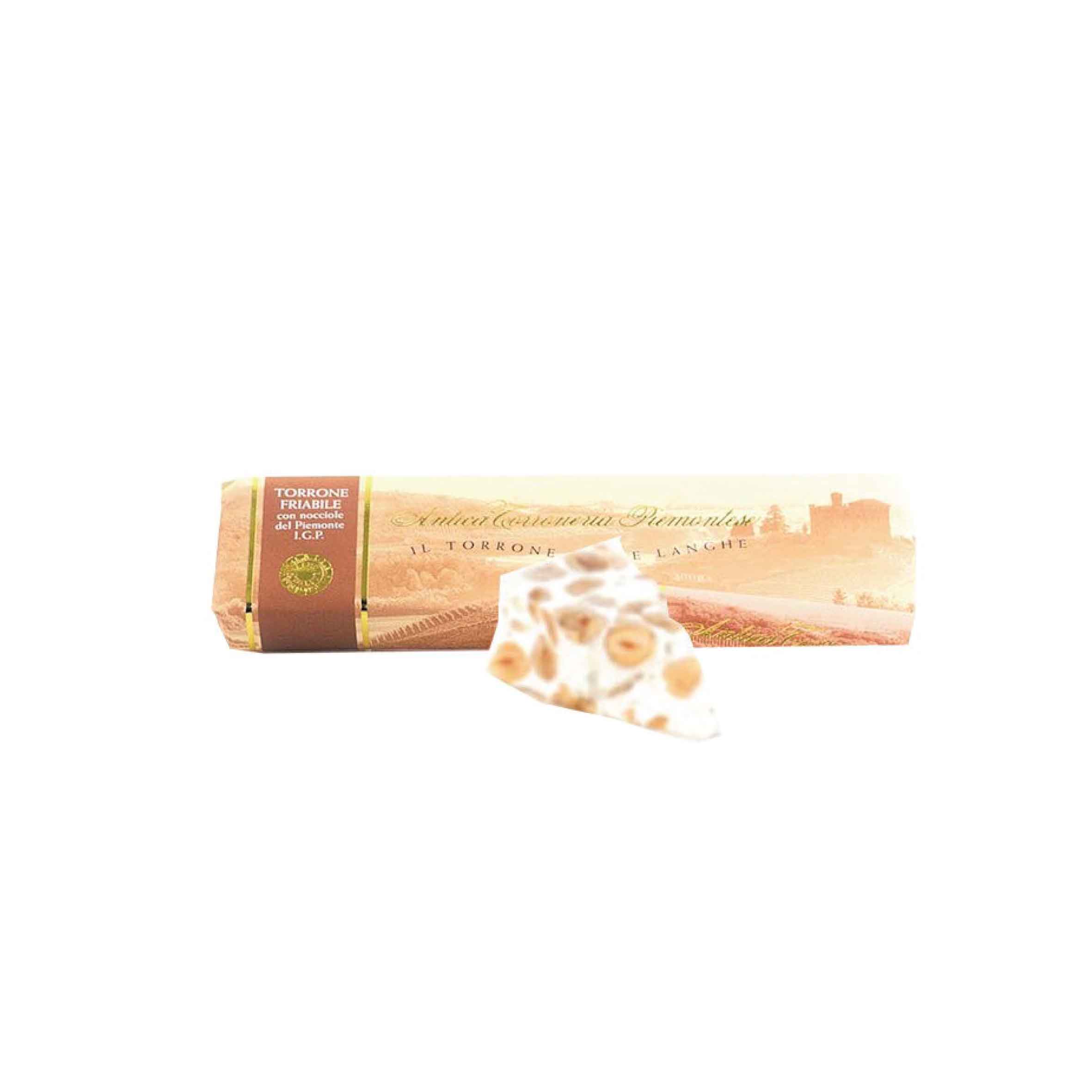 Torrone friabile con nocciole Piemonte IGP intere 100 gr Antica Torroneria